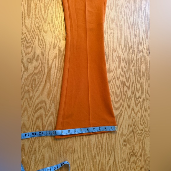 ASOS DESIGN Skinny Flared Smart Pants Orange W32 L32 - Picture 10 of 11